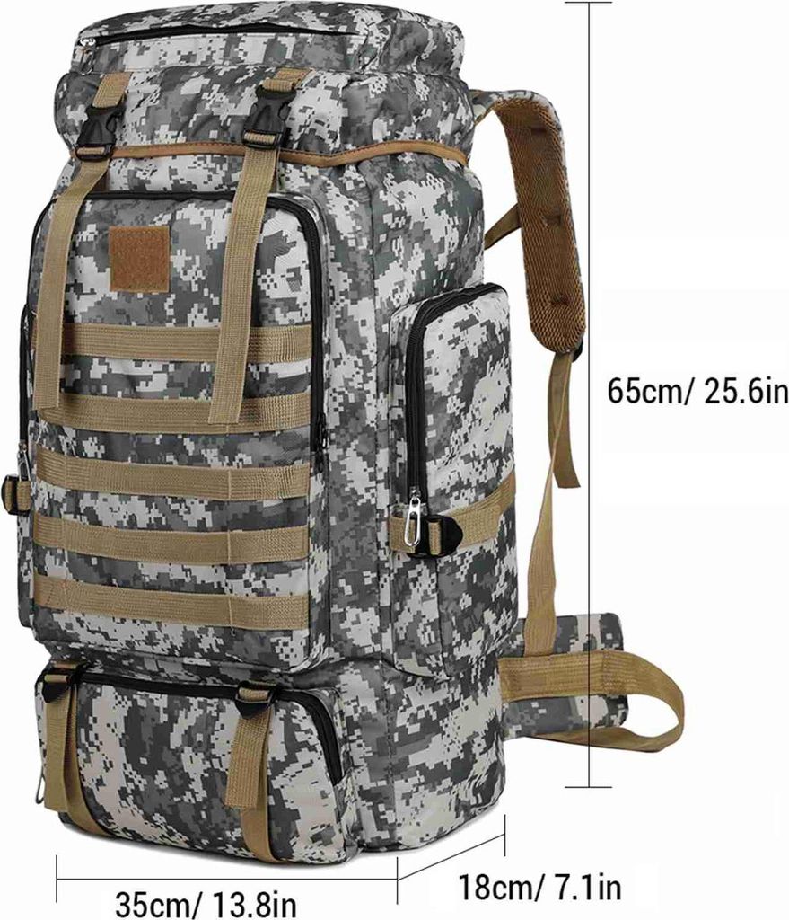 Große Kapazität Wanderrucksack Outdoor Camping Rucksack Canvas Trekking Rucksack