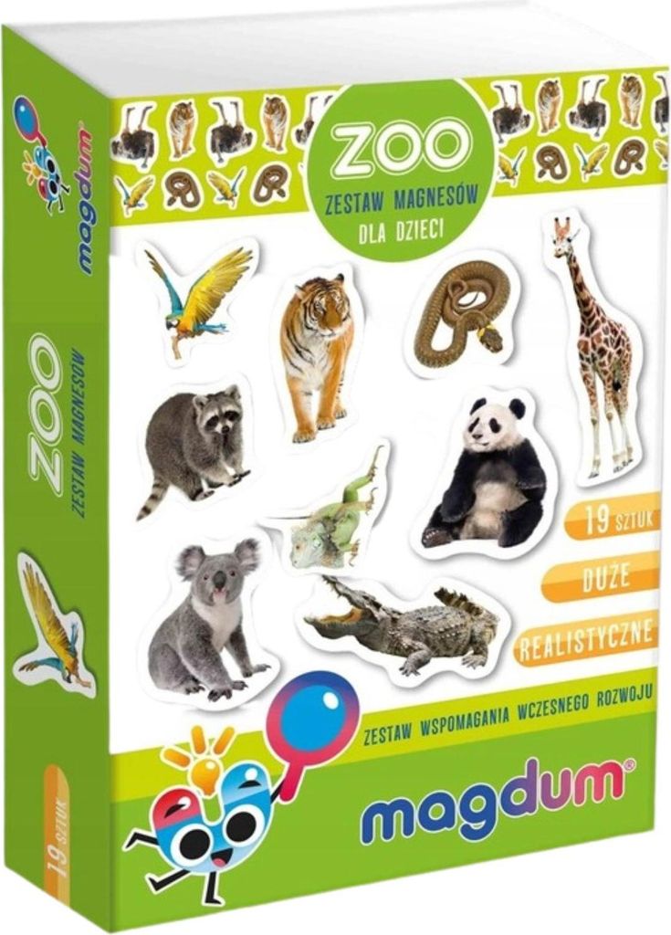 Zoo Magnet Set Wilde Tiere Realistisches Design Solide Verarbeitung Mv6032-02