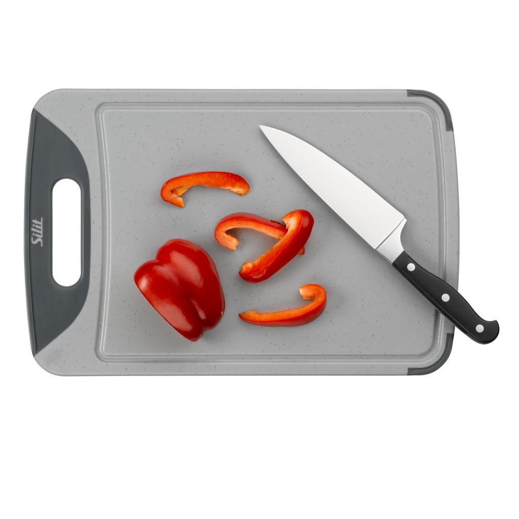Ezvsevuo Tagliere in Plastica, Set di 3 Tagliere da Cucina con Scanalatura del Succo e Manico, Senza BPA, Taglieri Cucina Set Antiscivolo per Verdure, Frutta, Carne, Lavabile in Lavastoviglie