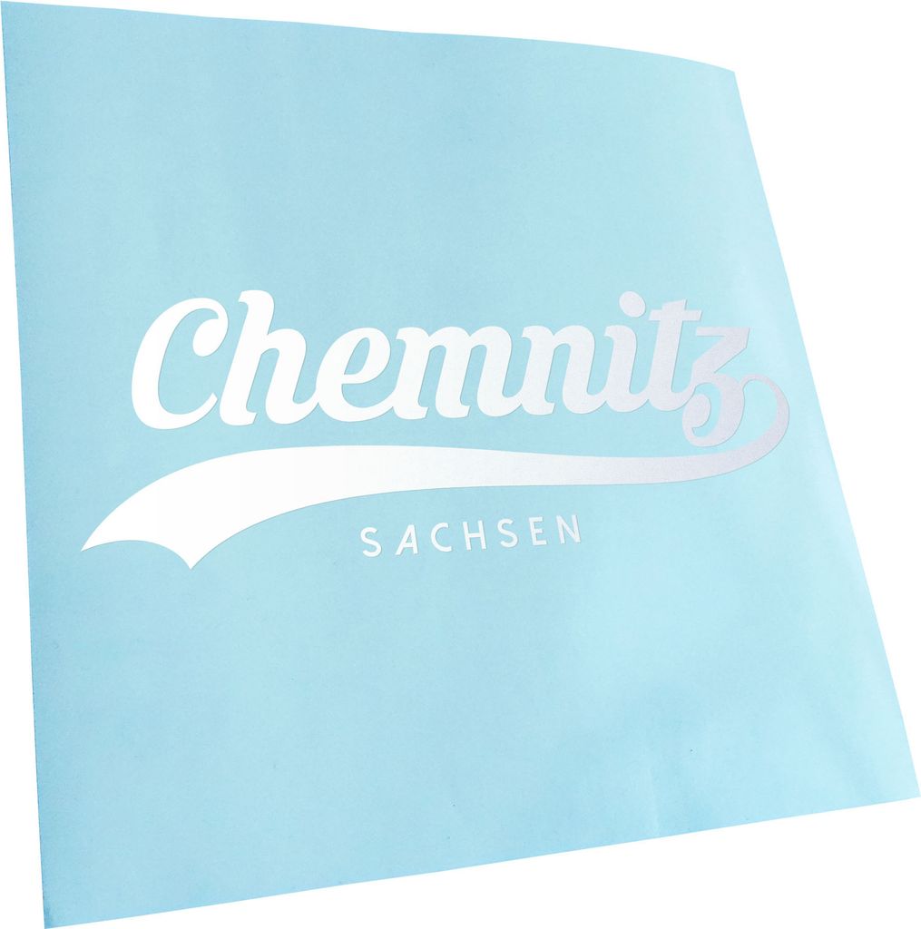 Kiwistar - Autoaufkleber - Chemnitz Sachsen - Mattweiss - 40x14cm - Aufkleber für Auto, Laptop, Fahrrad, LKW, Motorrad mehrfarbig JDM Decal Racing
