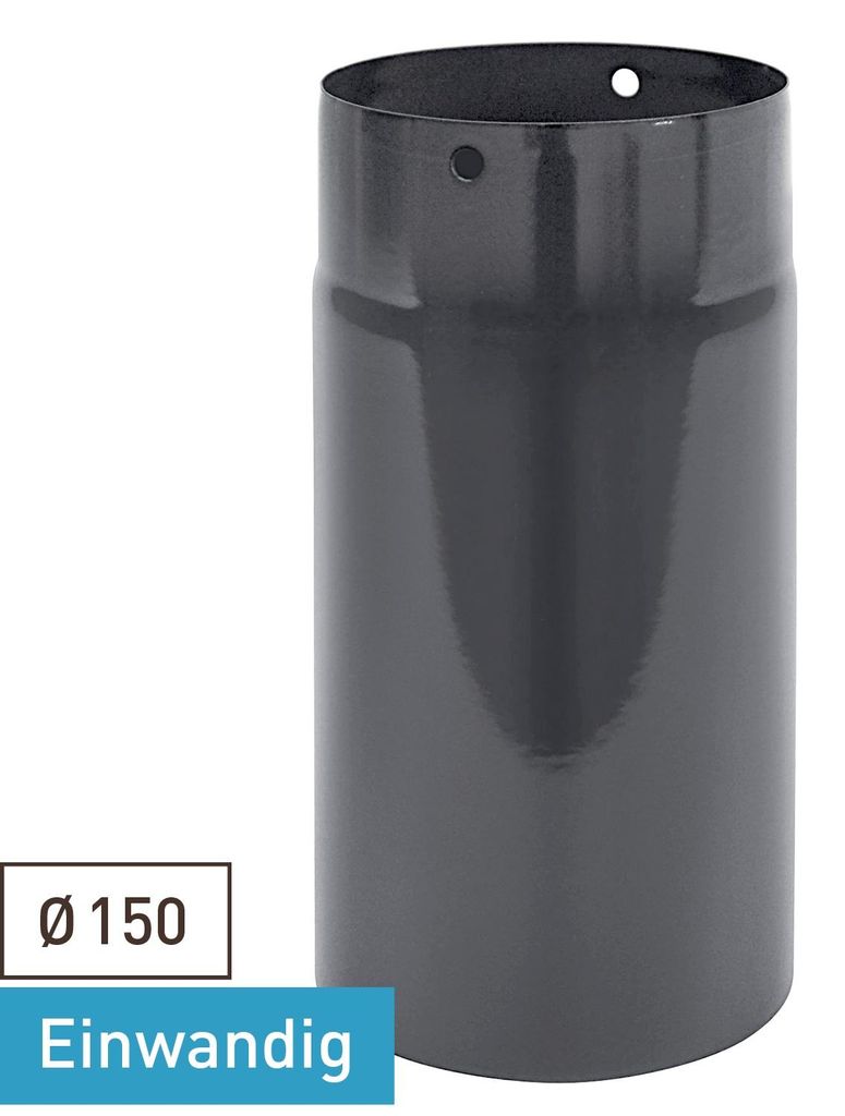 Raik Rauchrohr / Ofenrohr Emaille 150mm - 250mm Grau