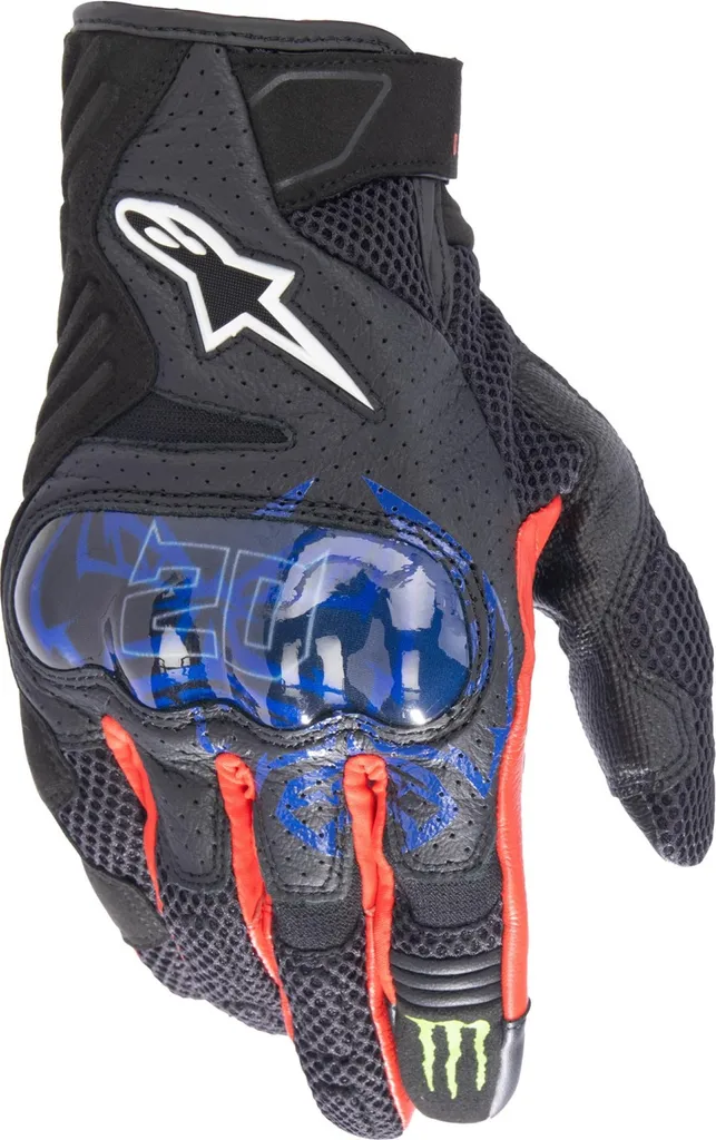 Gants Alpinestars SMX-1 Air 2 Monster FQ20 Collection Noir Rouge Taille M