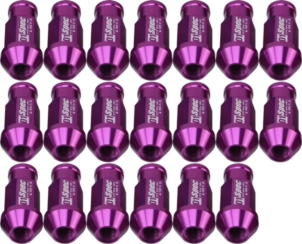 D1 Spec P1.5 M12x1.25 Dado ruota da corsa, lunghezza: 50 mm (viola)