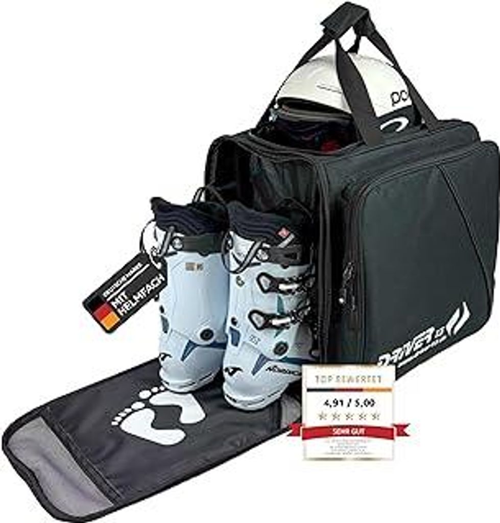 Driver13 Skischuhrucksack mit Helmfach Ideal für Deine Skischuhe mit Helmfach für Hart + Snowboard Boot + Inliner + Bootbag Tasche, seit 2007 das...