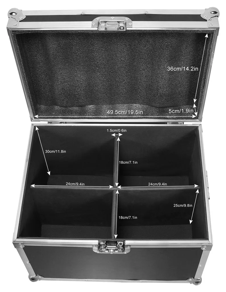 Coffret de vol pour lyre asservie professionnel avec intérieur moussé