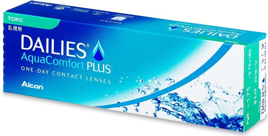 DAILIES Aqua Comfort Plus Toric 30er Pack Achse 110 Zylinder -0,75 Dioptrien +1