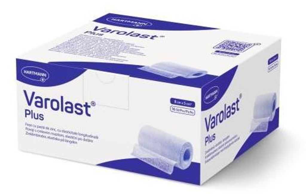 Varolast Plus Zinkleimbinde 8 cmx5 m 16 St Produktbild 