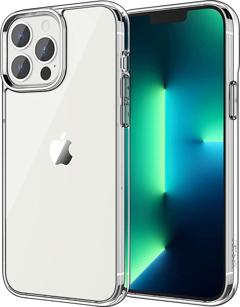 Hülle für Apple iPhone 13 Pro transparente Rückseite 3x gehärtetes Glas