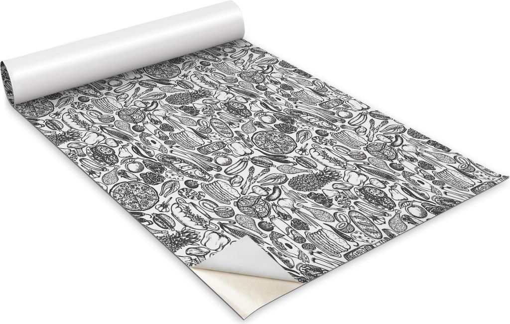 Selbstklebende Möbelfolie - Dekorationsfolie - Tischmöbel - Zuschneidbar - Kulinarische Themen - 100 x 50 cm