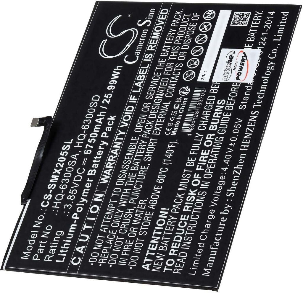 Akku passend für Tablet Samsung Tab A8 10.5, SM-X200, SM-X205, Typ HQ-6300SD