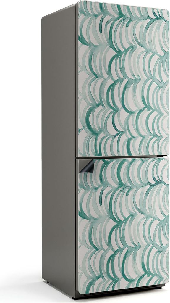 Wellen in einem harmonischen Muster – Magnetische Kühlschrank Abdeckung – Dekorfolie magnetisch Küche – Kühlschrank Magnet Deko – selbst...