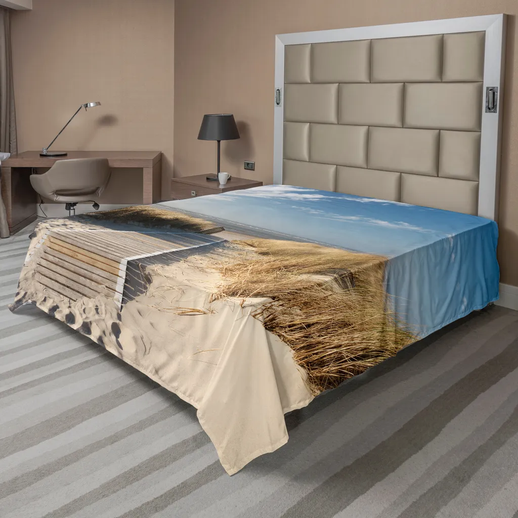 Drap supérieur décoratif 266x260 cm pour lit deux personnes