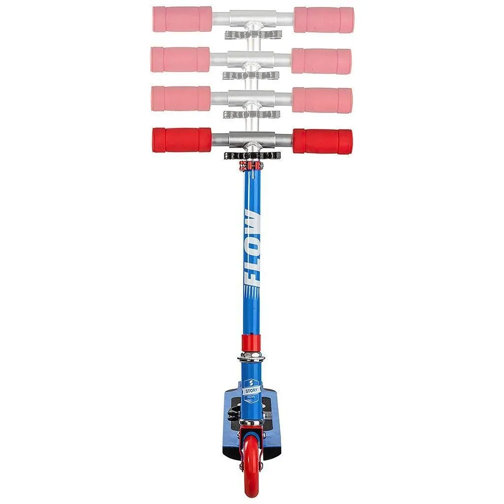 Trottinette pliable Story Flow bleu et rouge - Modèle robuste et léger