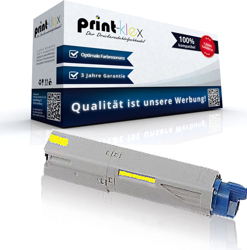 Kompatible Tonerkartusche für OKI C 3300 3300 N 3300 Series 3400 3400 N 3450 3450 N 3600 3600 N 3600 Series 43459329 Gelb Yellow - Office Line Serie