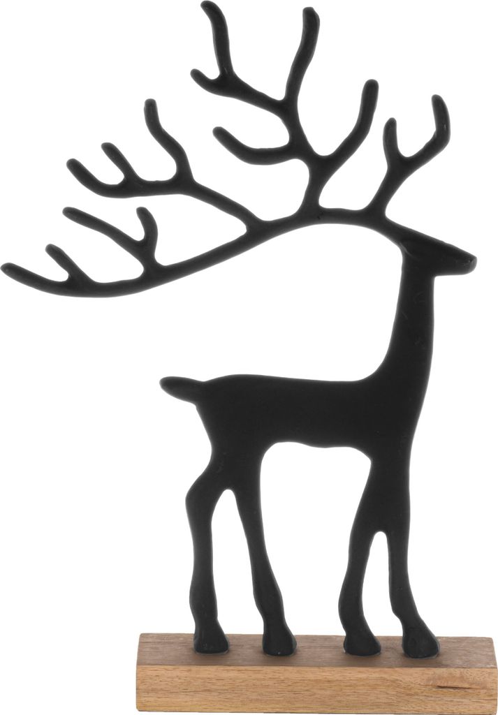 BALIGUIAN Deko-Objekt Deko Dekoration - L25,5 x B6 x H37 cm - schwarz, natur