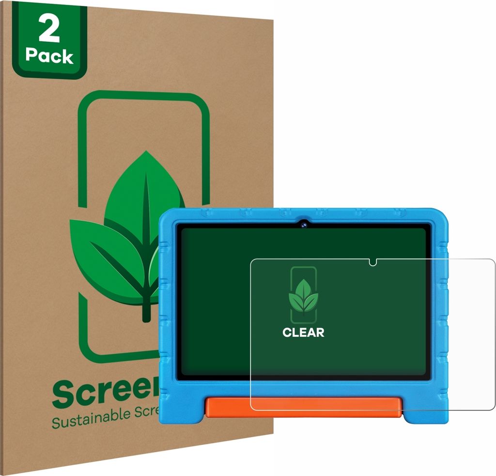 2x ScreenLeaf Schutzfolie für ZIOVO Z138 10" nachhaltiger Displayschutz Display Schutz Folie Klar Transparent