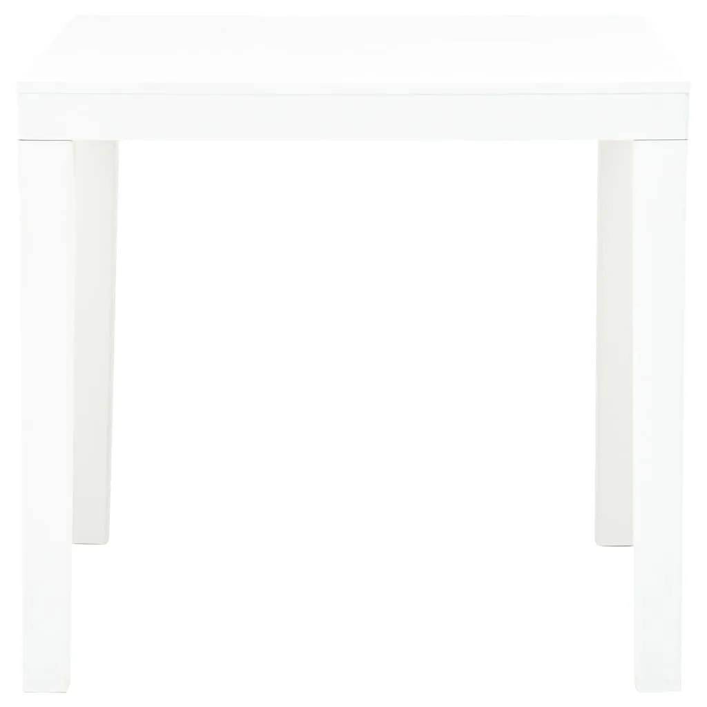 Tavolo Esterno 78x78 vidaXL Bianco Plastica Resistente UV