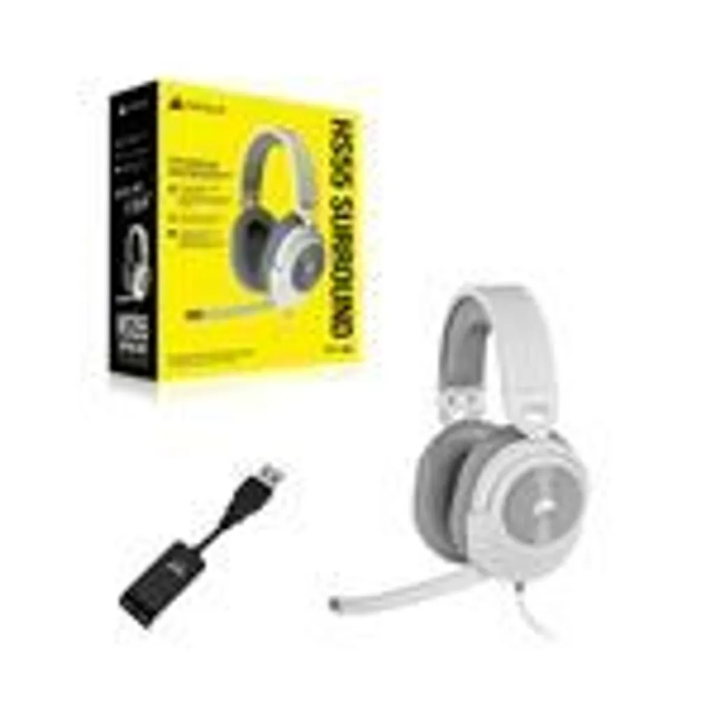 Casque Gaming Corsair HS55 Surround Blanc multiplateforme avec micro 7.1 - 14