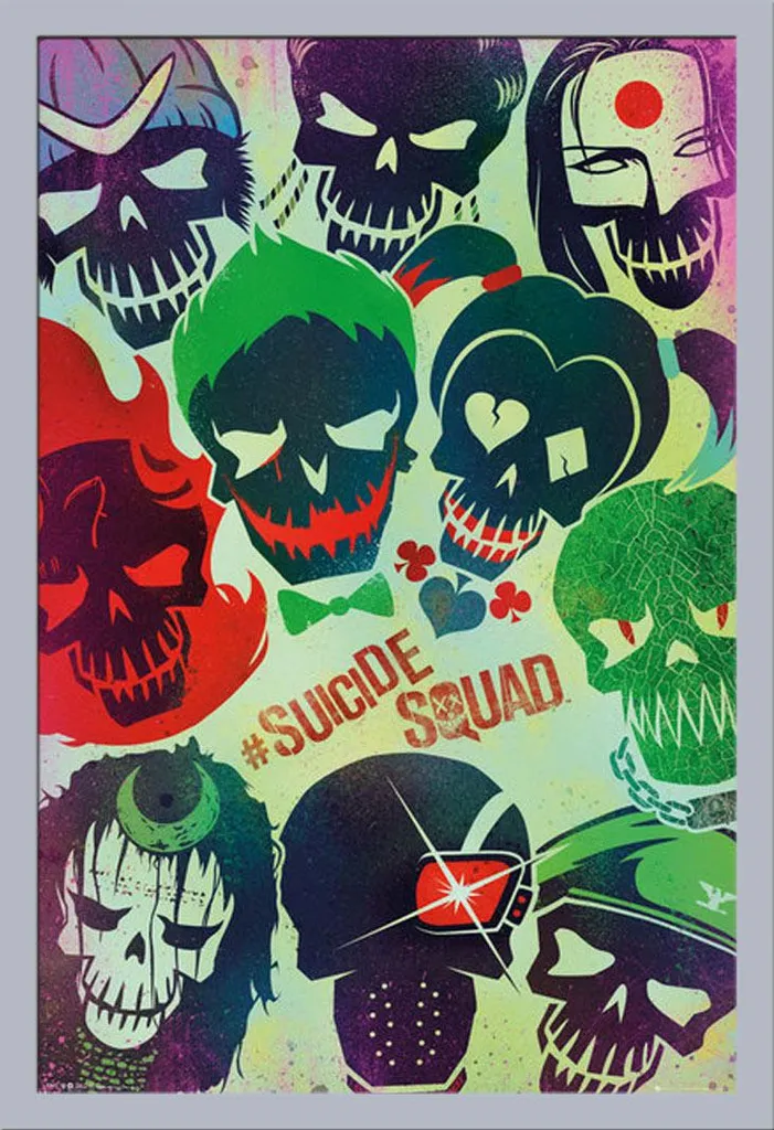 Arredo Casa DC Comics: Poster Suicide Squad Maxi e Cornice Shinsuke Argento