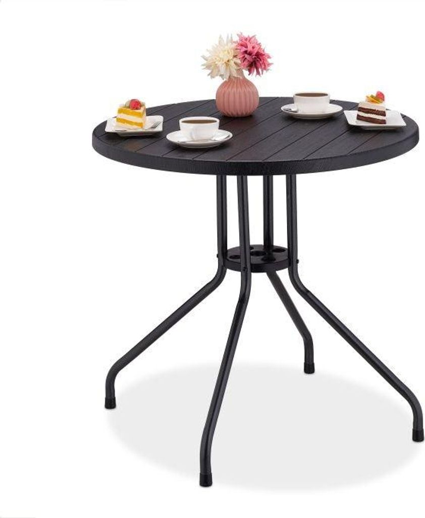 Gartentisch in schwarzer Holzoptik