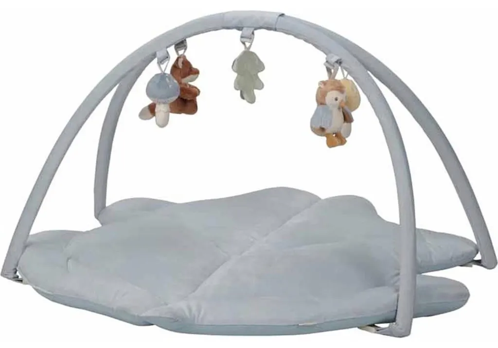Tapis d'éveil bébé Little Dutch Forest Friends bleu avec arches de jeux