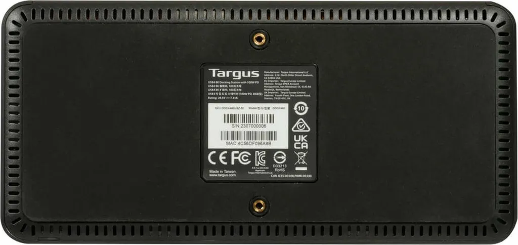 Dock Targus DOCK460EUZ Thunderbolt 4 HDMI avec Port Ethernet 2.5GbE Pro