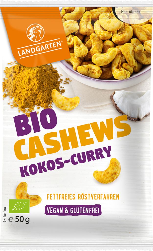 Landgarten Cashews Kokos-Curry, 50 g