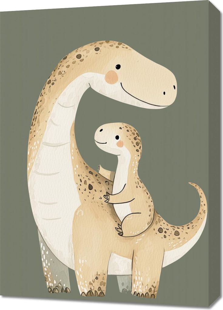 Bild 50x70cm Muster für Kinder, Jungen fürs Zimmer - Dinosaurier