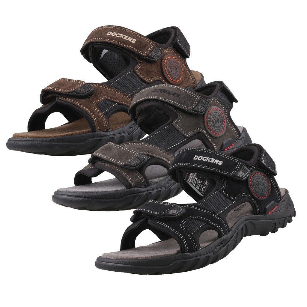 Dockers by Gerli Herren Sandalen Schwarz, Braun und Grau, Produktbild 