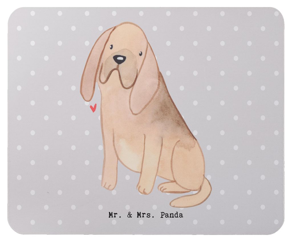 Mr. & Mrs. Panda Mouse Pad Bloodhound Lebensretter - Grau Pastell - Geschenk, St. Hubertushund, pc mousepad, mausteppich, Chien De Saint Hubert, ma...
