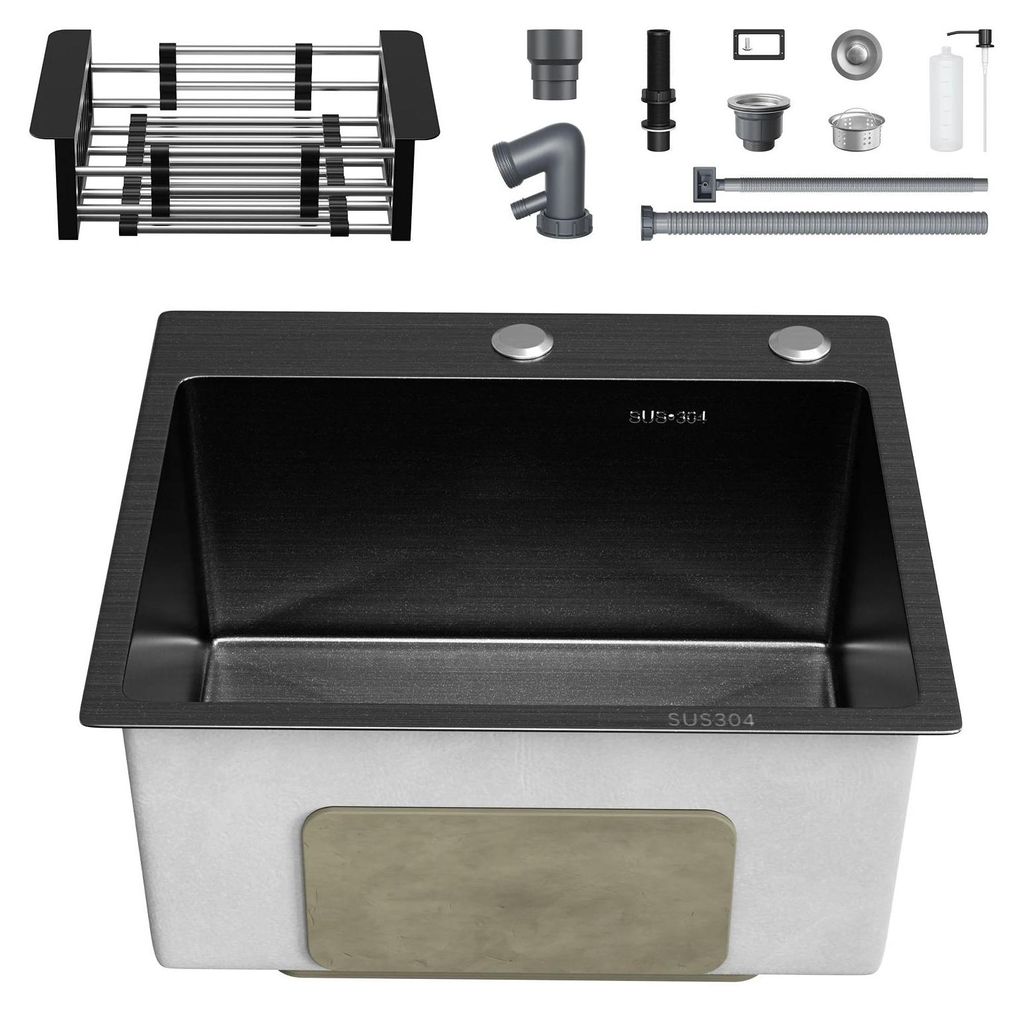 Wandnische aus 304 Edelstahl - Einbau-Regal - Für Bad und Dusche - Eingelassene Wandablage - Für Küche/Küchenspüle