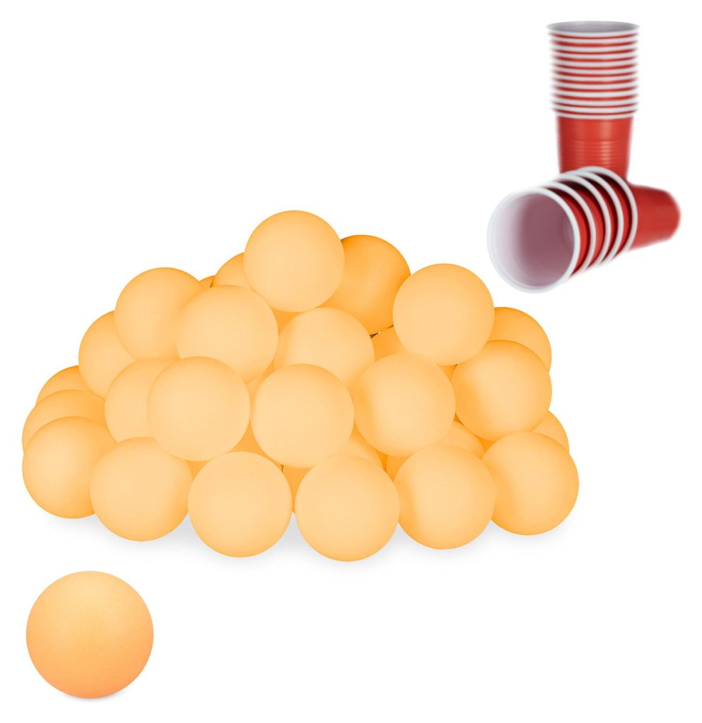 Palline da beer pong Relaxdays, 48 pezzi, palline da ping Immagine del prodotto 