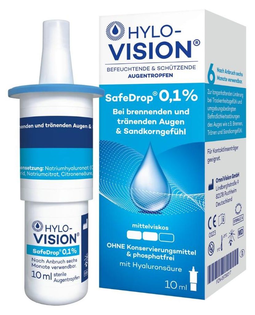 HYLO-VISION SafeDrop 0,1% Augentropfen 10ml PZN 05730217 Produktbild 