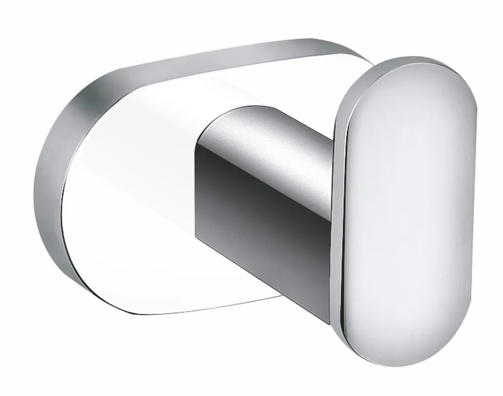 Patère YUKON laiton blanc chromé 5,6 cm finition haut de gamme chic
