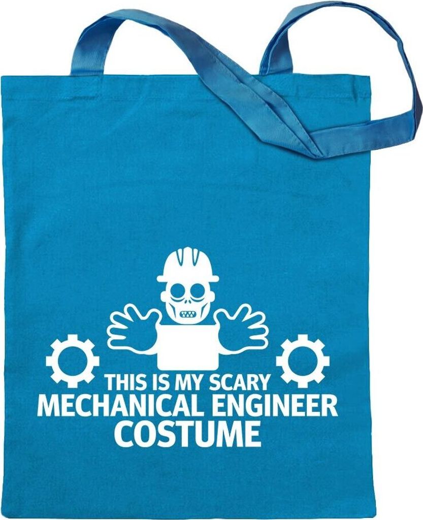 Kiwistar - Baumwolltasche - hellblau - Mechanical Engineer Costume - Tragetasche Stoffbeutel Umhängetasche Langer Henkel
