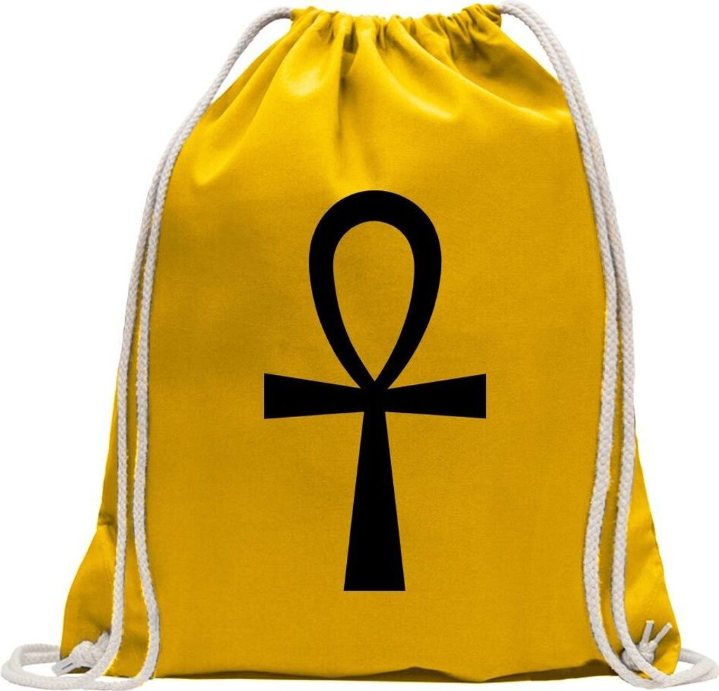 Kiwistar - Turnbeutel - gelb - Anch - Fun Rucksack Sport Beutel Gymsack Baumwolle mit Ziehgurt