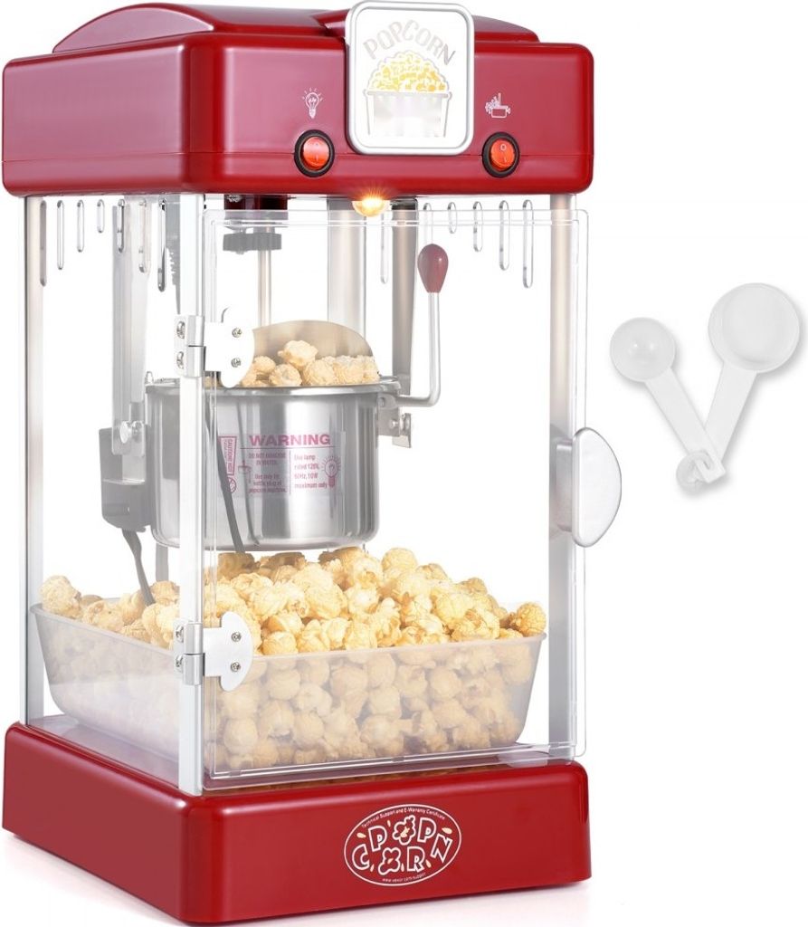 Popcornmaschine - 300W Popcornautomat - 2,5oz Kino Popcorngerät - ideal für Heimkino und Partys