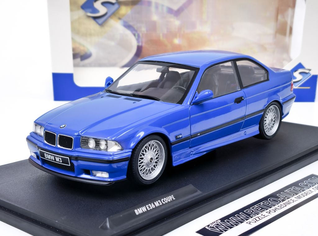 BMW E36 M3 COUPÉ 1996 - Blu SOLIDO 1:18 Immagine del prodotto 