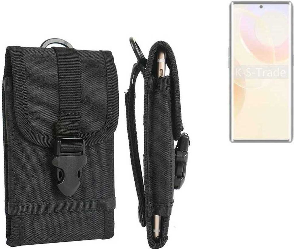 K-S-Trade Holster Handy Hülle kompatibel mit Cubot X90 Holster Handytasche Gürtel Tasche Schutz Hülle Robust Outdoor schwarz