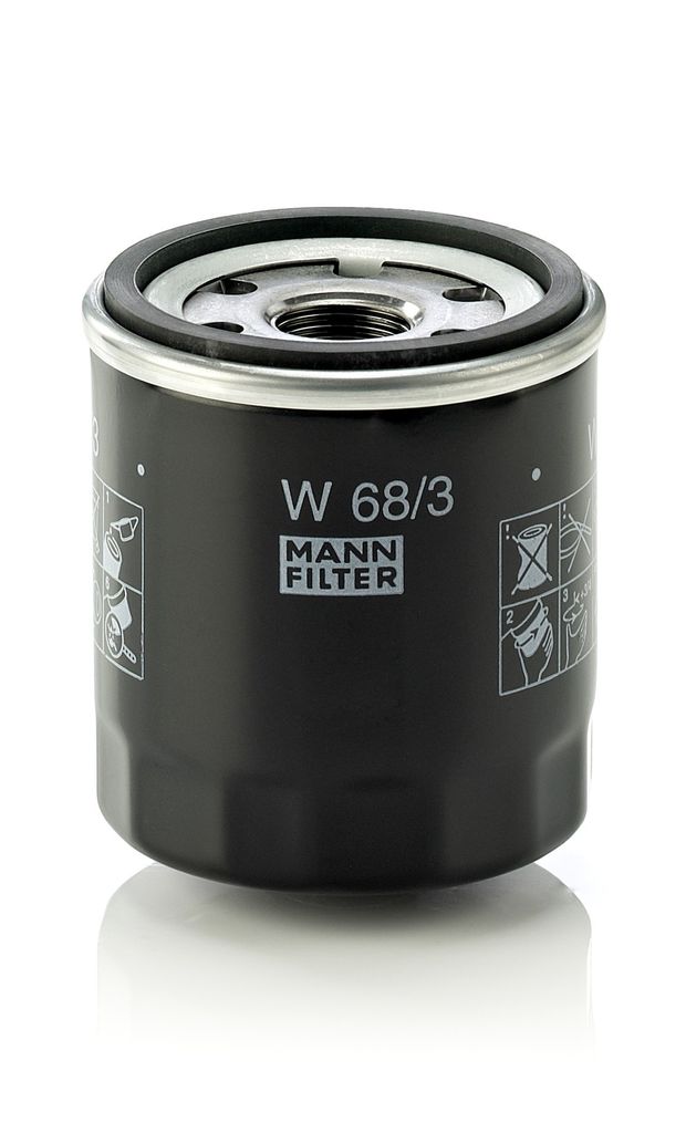 Ölfilter MANN-FILTER W 68/3 Anschraubfilter für FORD Fiesta Produktbild 