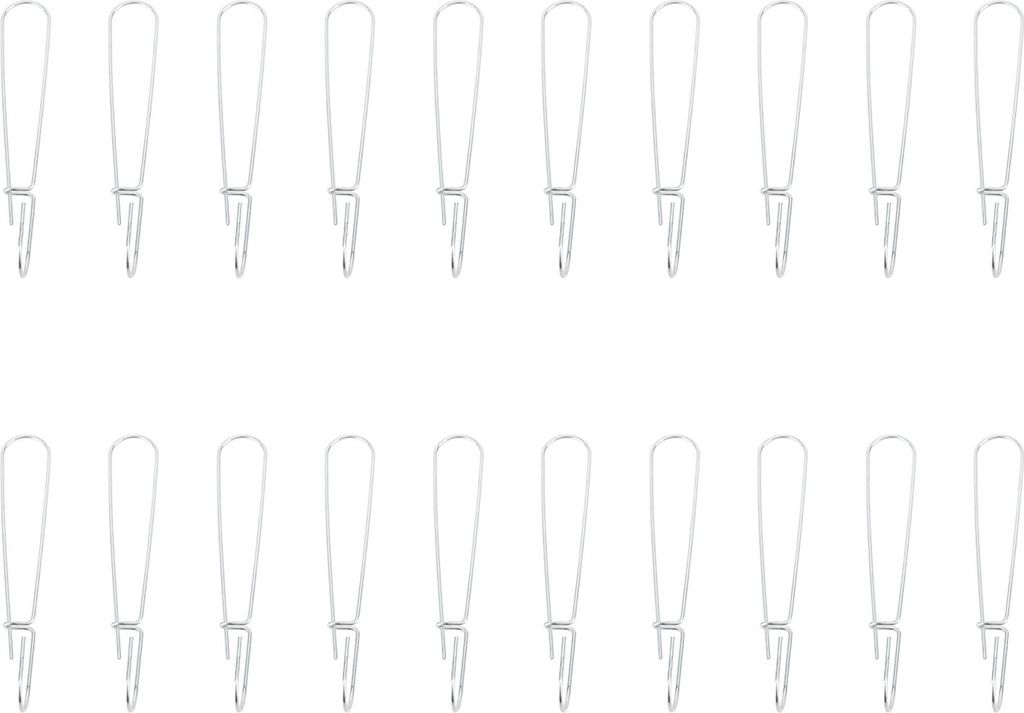 20 Papier Muster Haken, verzinkter Stahl 2,5x185mm – zur Aufbewahrung von Schnittmustern & Nähzubehör