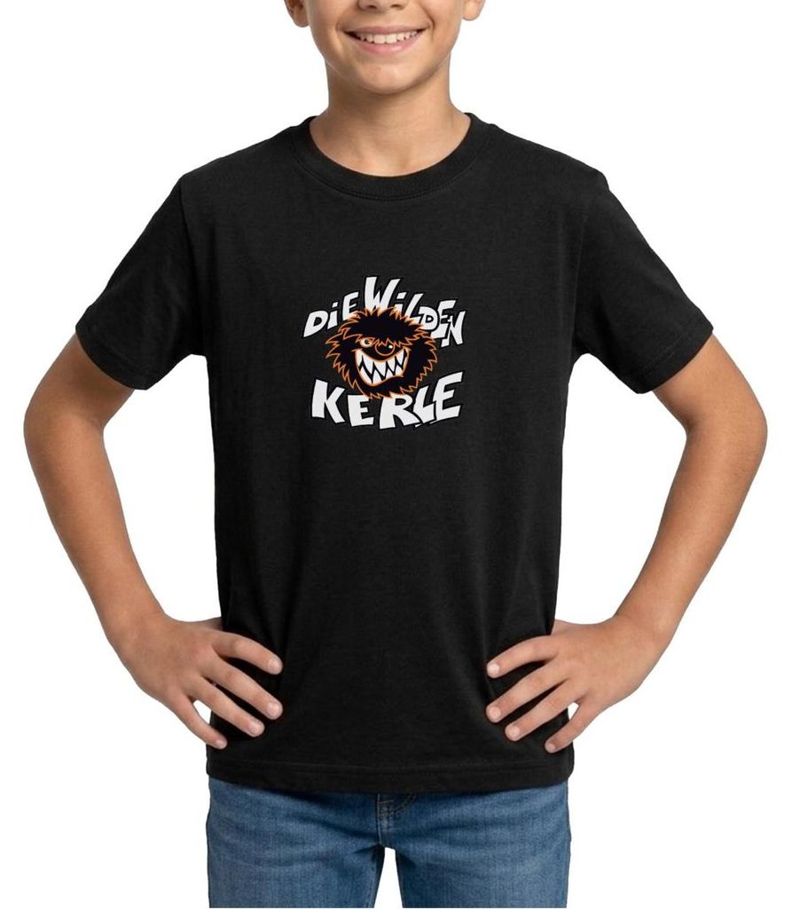 Spreadshirt Die Wilden Kerle Logo Teenager T-Shirt, 134/146 (9-11 Jahre), Schwarz
