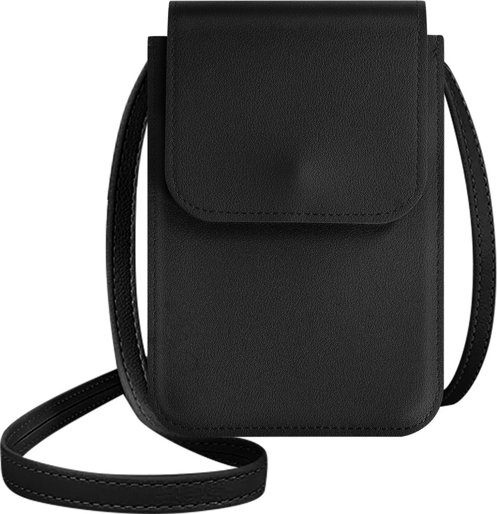 Smartphone-Schultertasche mit Kartenfach und Schulterriemen 135cm schwarz