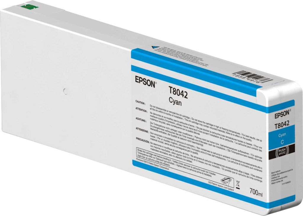 Epson Tintenpatrone UltraChrome HDX/HD cyan 700 ml T 8042