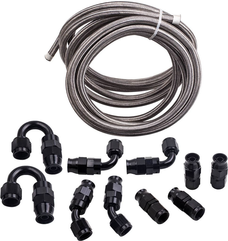 Kraftstoffleitungs Anschlusssatz 6AN 20ft Kraftstoffschlauch Armaturen Adapter