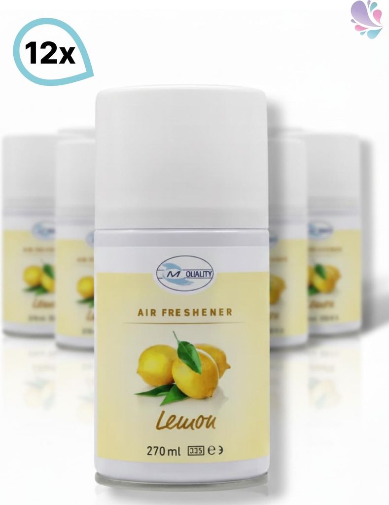 Raumduft, Raumerfrischer, 12 Duftdosen à 270ml, Wohlfühlaroma in unterschiedlichen Duftnoten : Duftnote - Zitronenfrische Duftnote: Zitronenfrische