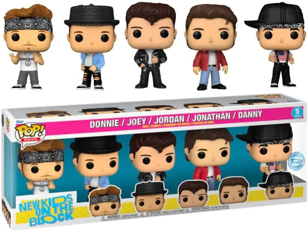 Décoration Fan New Kids on the Block Lot 5 Figurines Funko POP Rocks