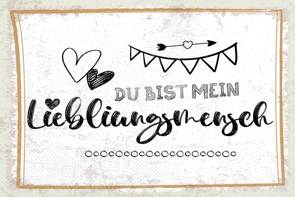 vianmo Holzschild 20x30 cm du bist mein Lieblingsmensch Herzen