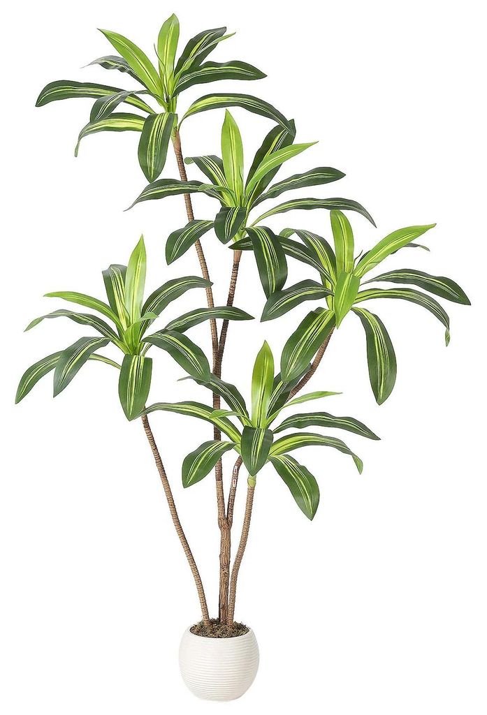 Künstliche Dracaena/Yucca - Bodenpflanze im Topf - 120 cm - Für Innenbereich - PE-Material - 1 Stück - Grün