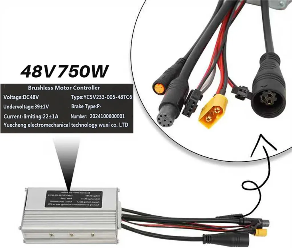 Régulateur de vitesse pour moteur brushless 48V 750W courant 22A max